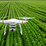 **Image Prompt:** Drone flying over a lush green field, monitoring crops with advanced sensors. Focus on showing technological advancement and precision agriculture.