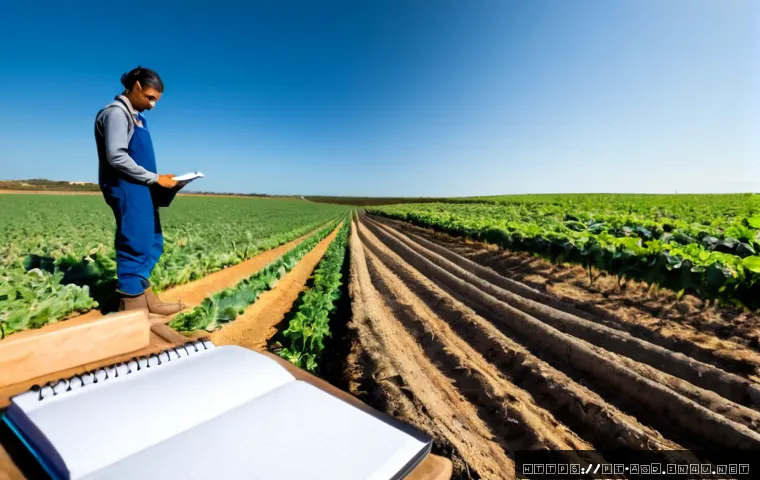 Home 17 농업기술 실무에서 사용하는 장비 - Photorealistic agricultural fieldwork scene in rural Portugal, a practical agronomist wearing durabl...